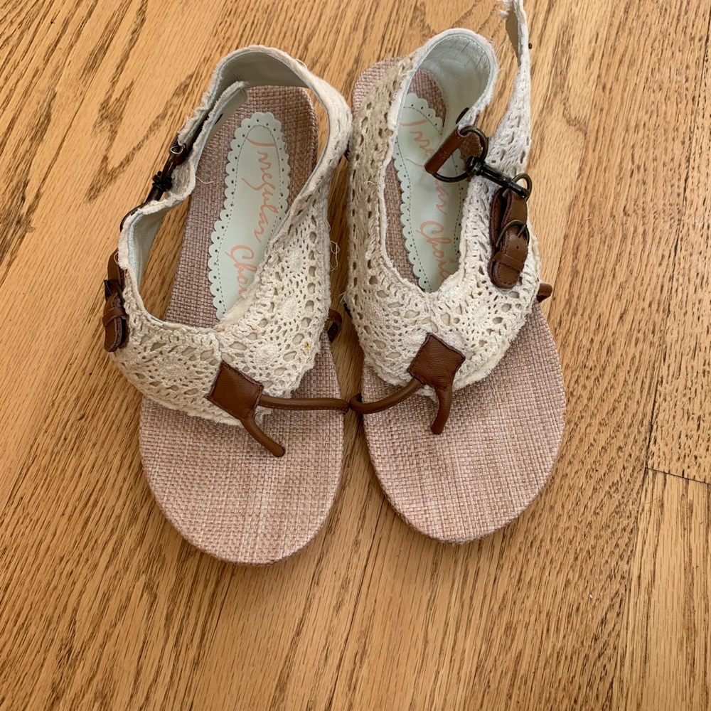 Irregular Choice Cream Lace Sandal